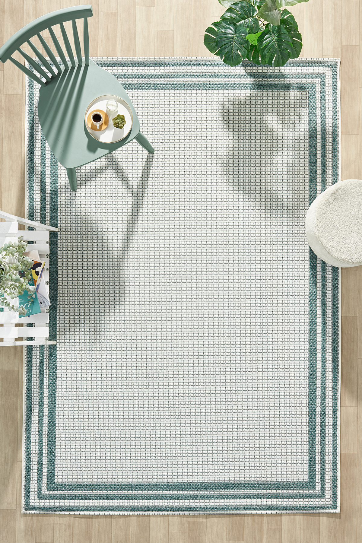 Nancy Modern Sisal Jute Dustproof Balcony Garden Kitchen Rug