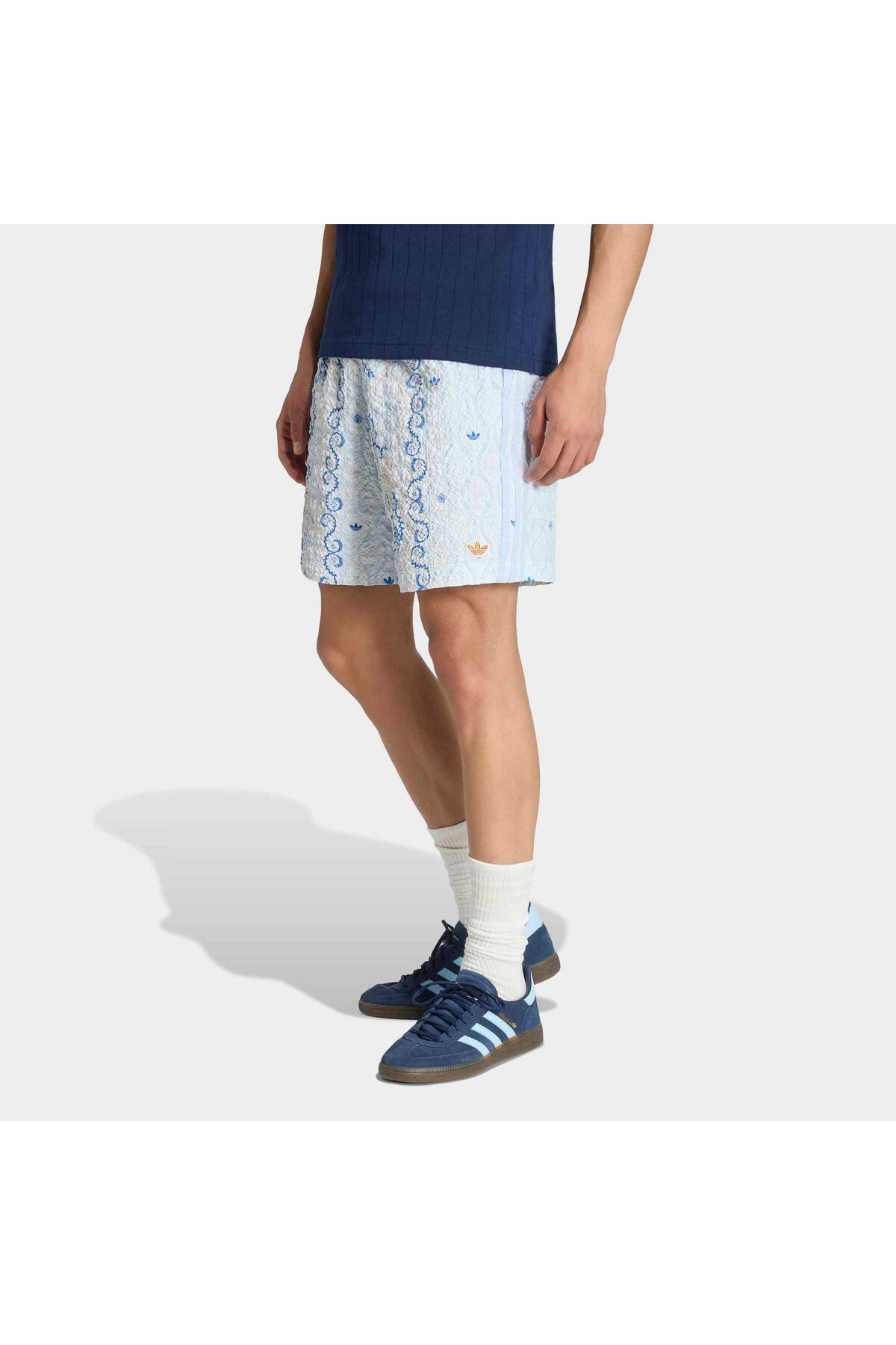 adidas Printed Seersucker Erkek Mavi Şort (KX1228) - Fiyatı, Yorumları