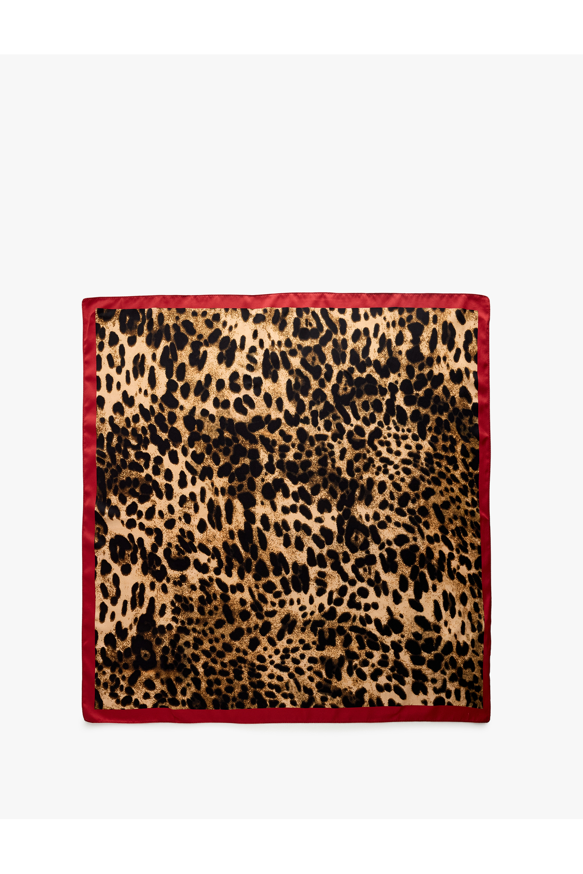 Koton Leopar Desenli Kare Fular Bandana görsel 2