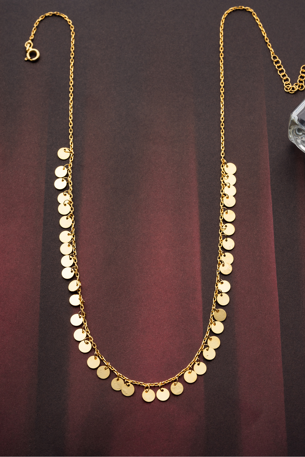 Silvano Jewelry 925 Ayar Gümüş Pullu Zincir Kolye görsel 5
