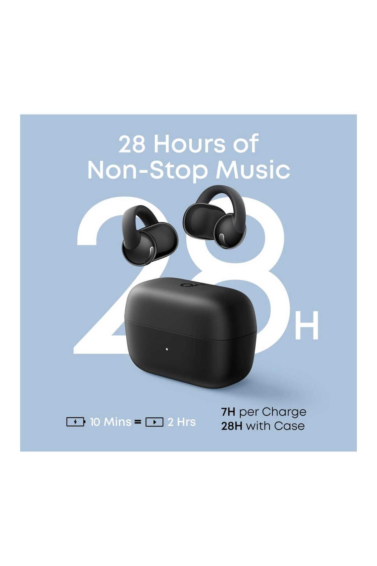 Anker Soundcore C50i Open-Ear Clip-On True wireless Earbuds, Black