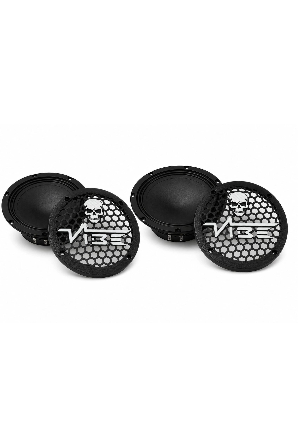 VİBE Black Death 16cm Hoparlör Kapağı - Logolu Kaliteli Plastik