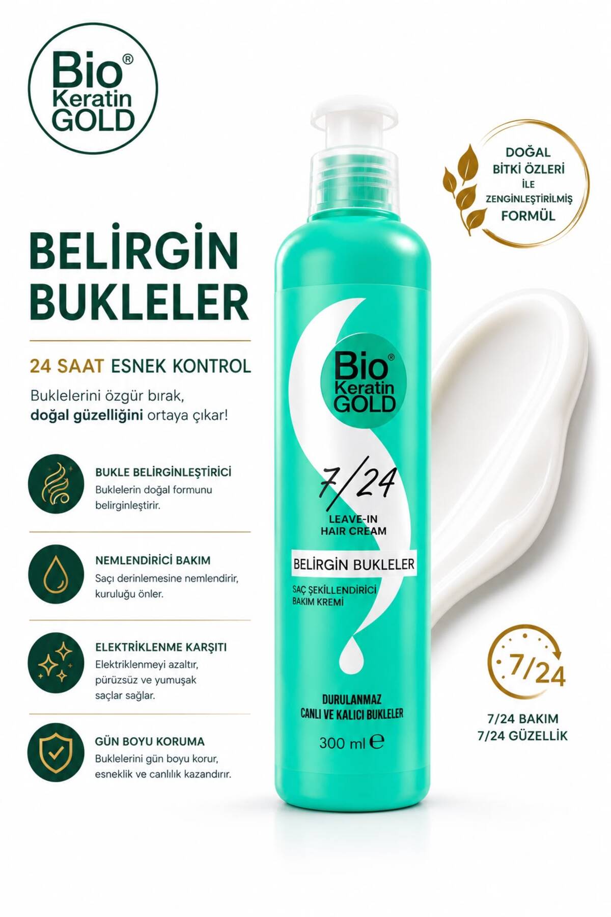 Bio Keratin Gold Bukle Belirginleştirici 7/24 Saç Şekillendirici