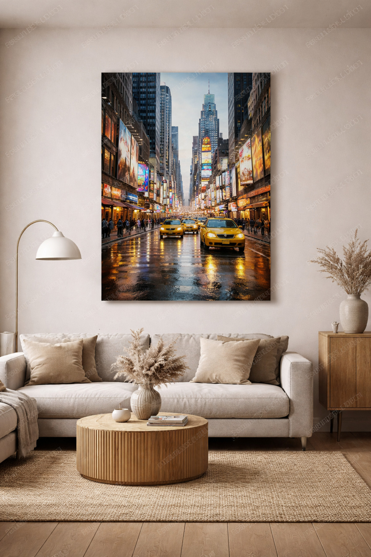 Urban Sokak Manzarası Temalı Modern Kanvas Tablo