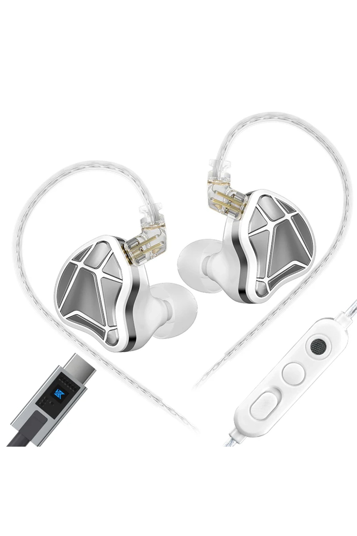 KZ Axas Oyuncu Hi-Fi Oyuncu IEM Kulak İçi Kulaklık (3.5mm