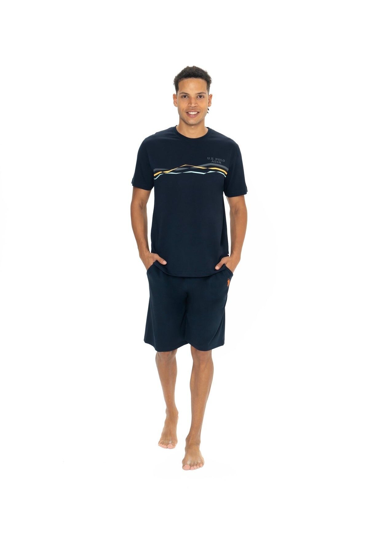 ست پیژامه و لباس خواب مردانه یقه گرد | یو اس پولو U.S. Polo Assn. TYC6E987397D85C3E22ED6B00 TR - تصویر 5