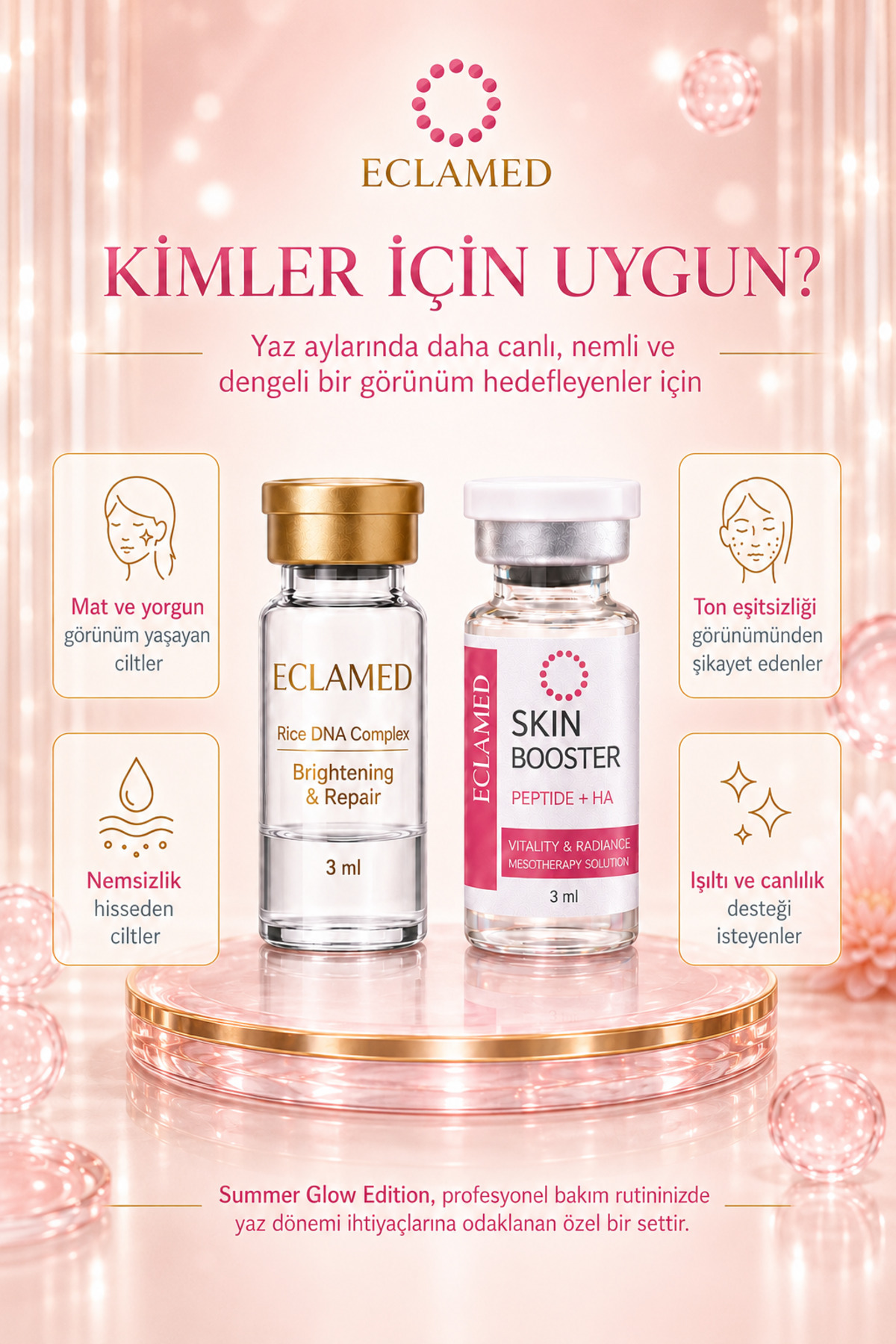 نسخه درخشش تابستانی - ست مراقبت از پوست حاوی DNA برنج + تقویت کننده پوست | آبرسانی، درخشندگی و ظاهری یکدست — ECLSGEDT-R-S — تصویر 5 از 5