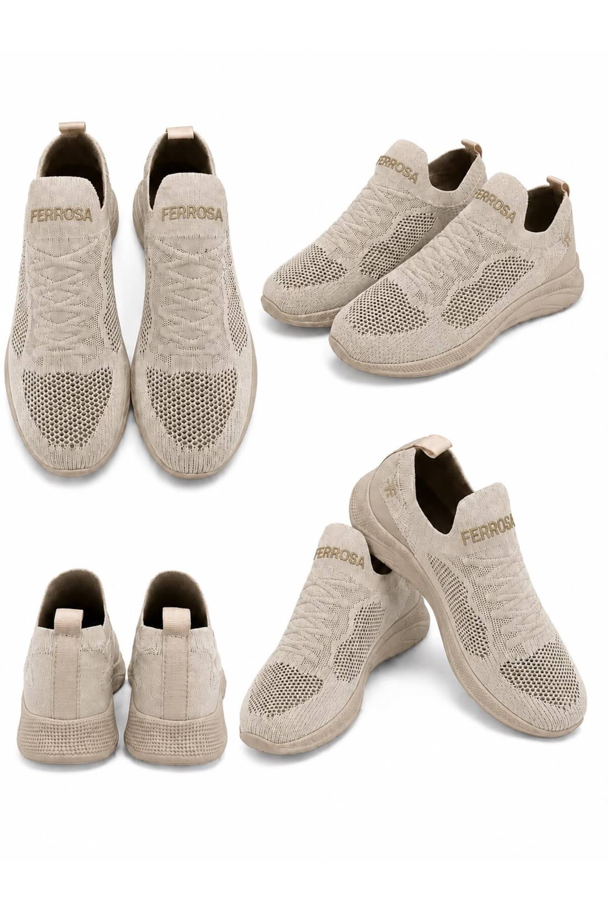 Ferrosa 041 Ortapedik Triko Beyaz Rahat Unisex Spor Ayakkabı — رنگارنگ — تصویر 2 از 6