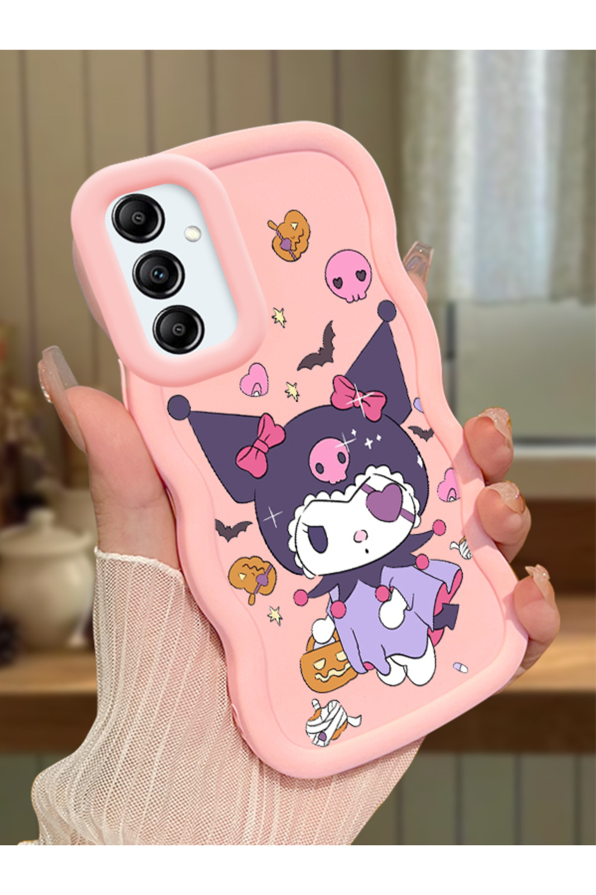 Samsung Galaxy A14 Compatible Case camera protector Pink Silicone Couple Phone Case Cartoon Pattern