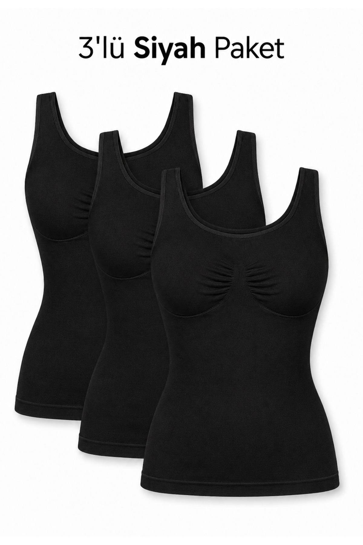 Women's Strappy Singlet Seamless Corset – Body-Fitting, Stretchy and Comfortable Casual Underwear - Black 1180