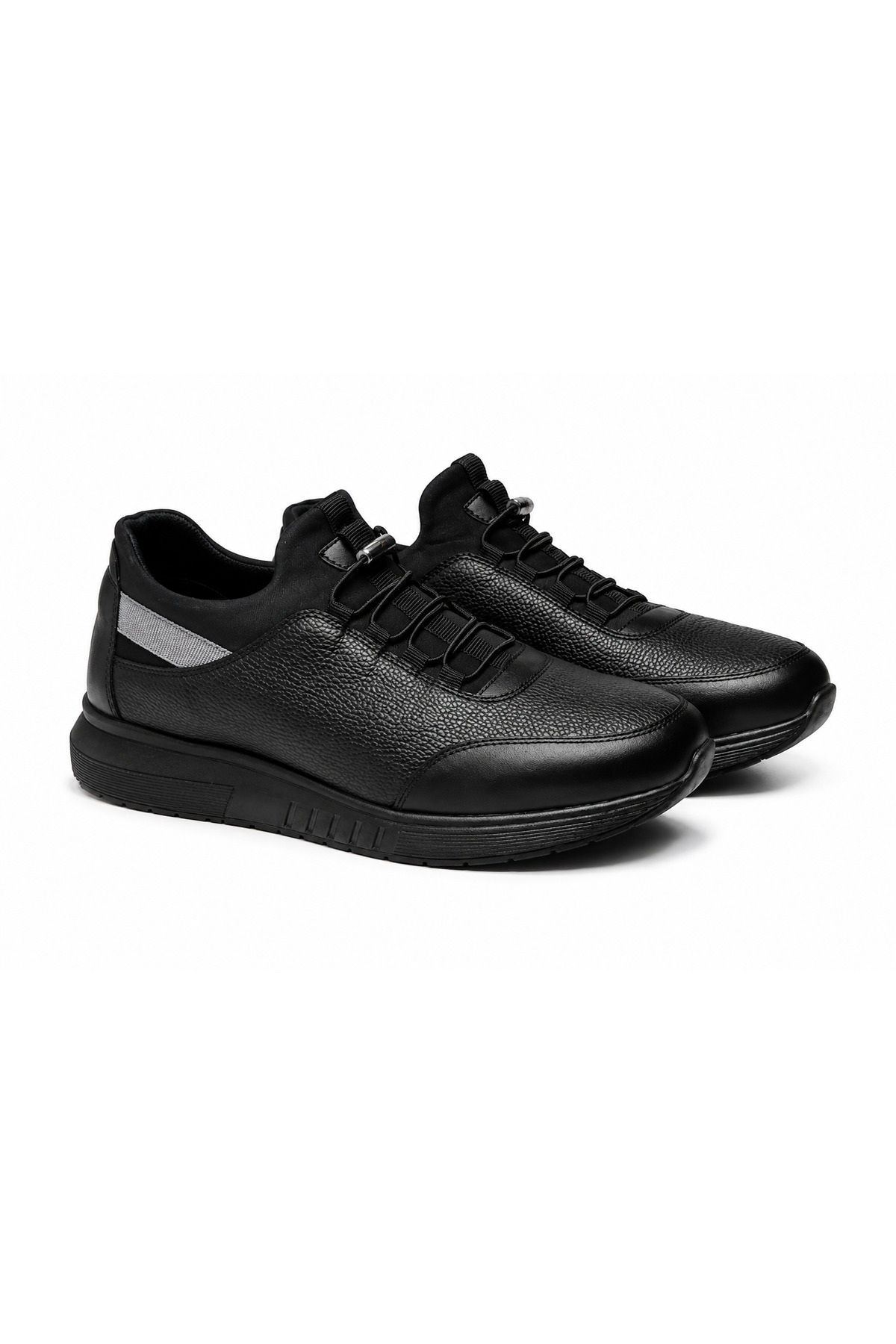 KİNGLE Erkek Siyah Günlük Spor Ayakkabı Rahat Hafif Sneaker Ortopedik Taban görsel 4