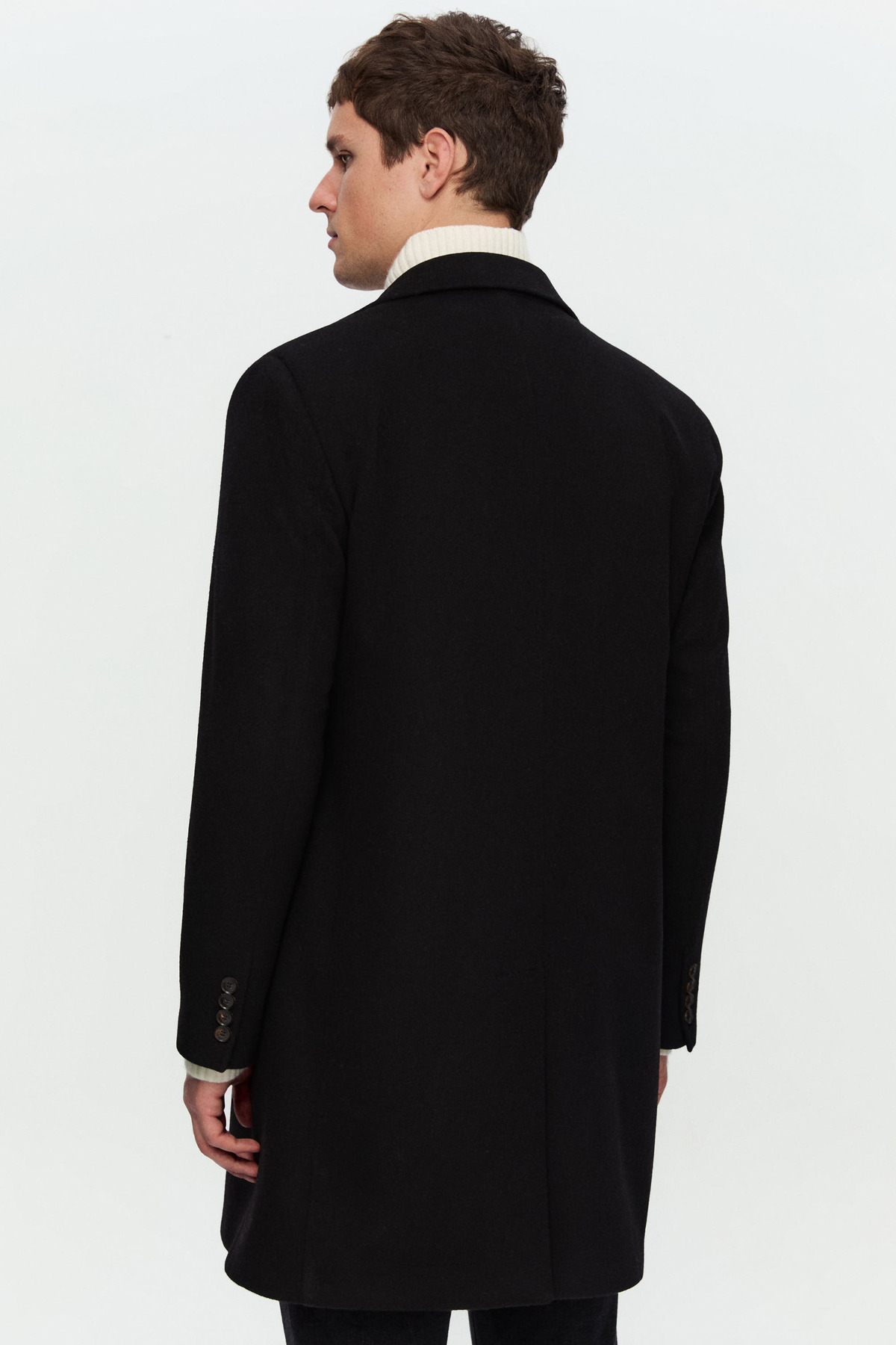 مانتو ساده مشکی اسلیم فیت — مشکی 5DF08JB10875M — تصویر 3 از 8