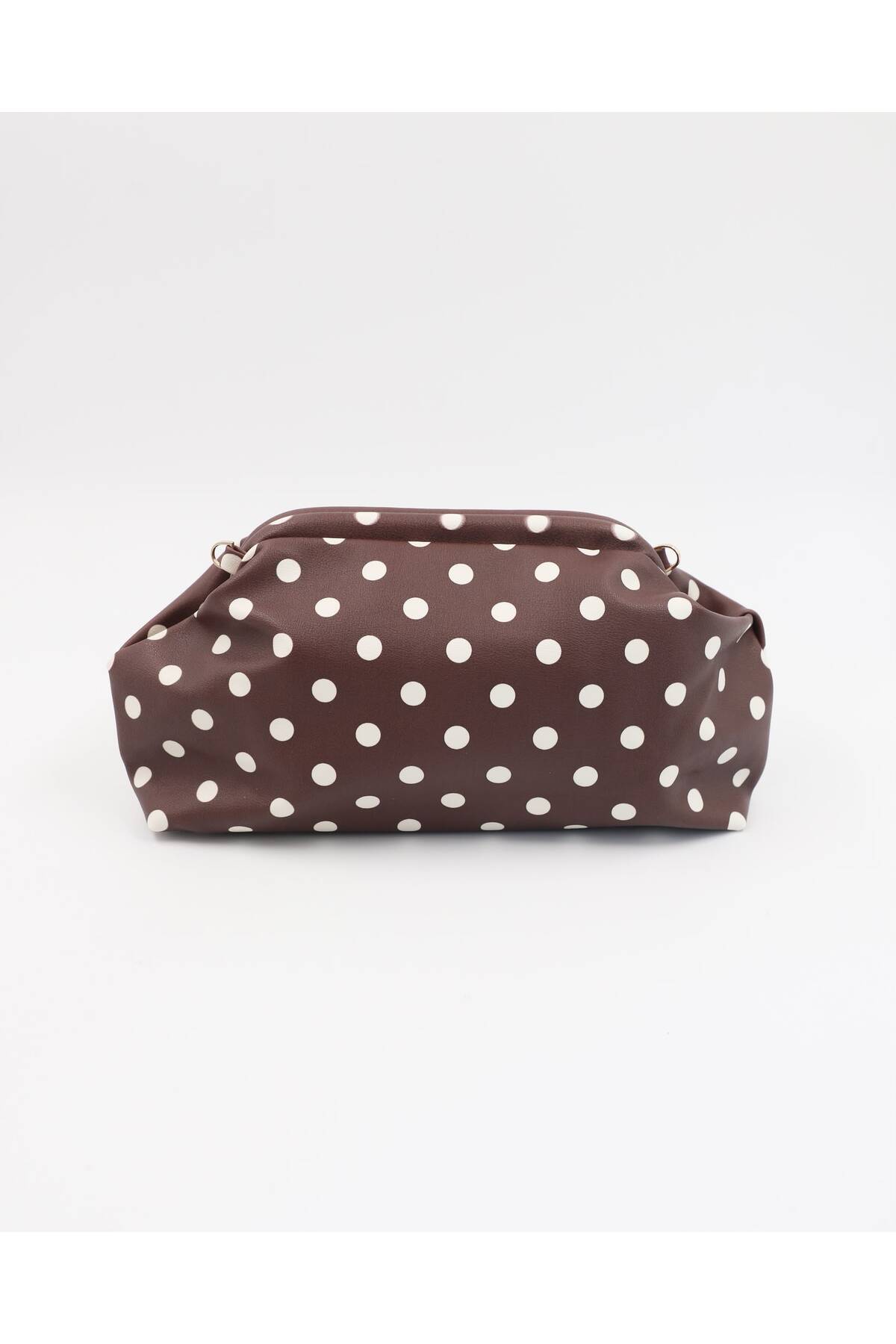 Women's Polka Dot Clutch Bag with Chain Strap