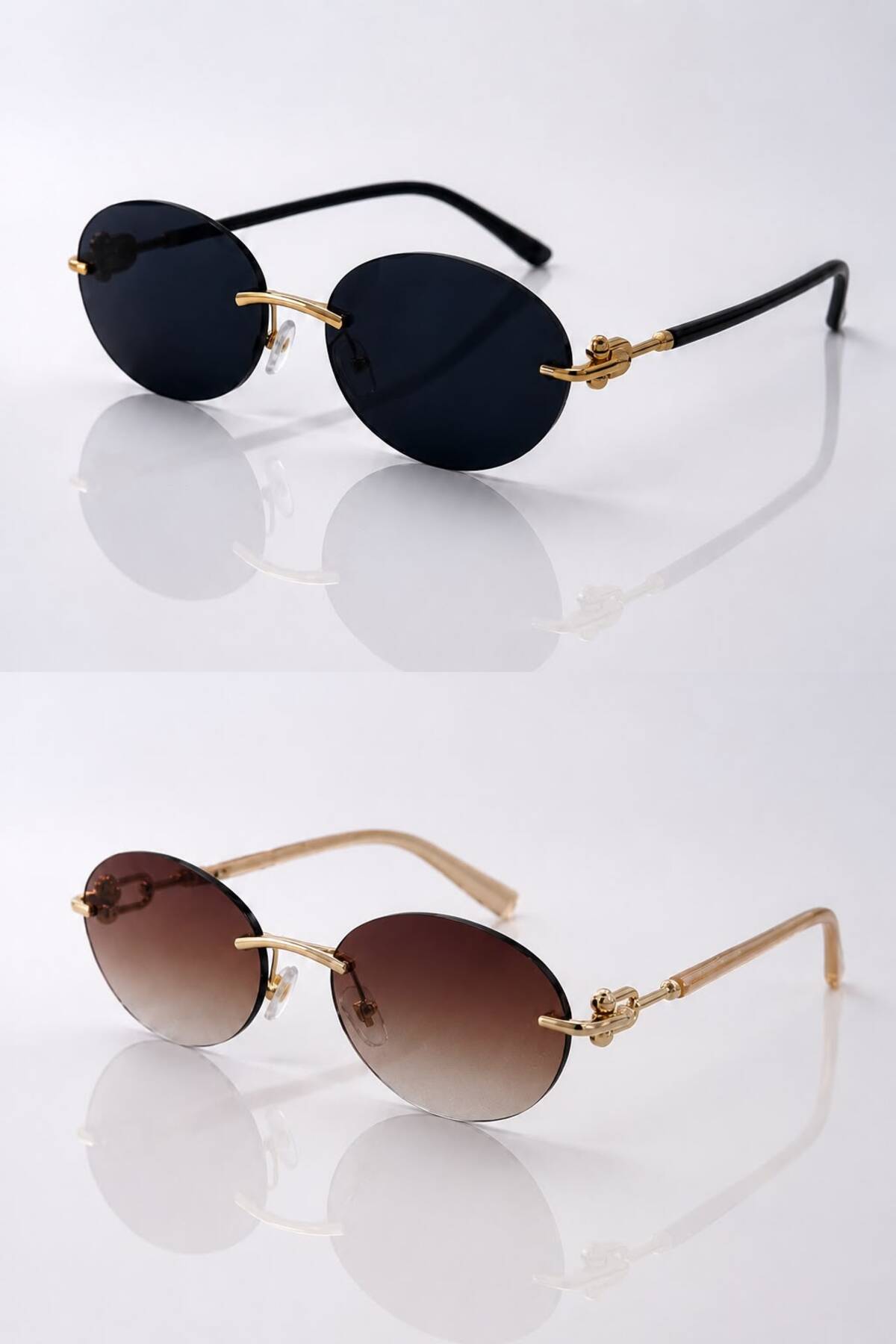 LUPİX TREND MODEL KADIN SİYAH VE KAHVE 2'Lİ SET UV 400 KORUMALI