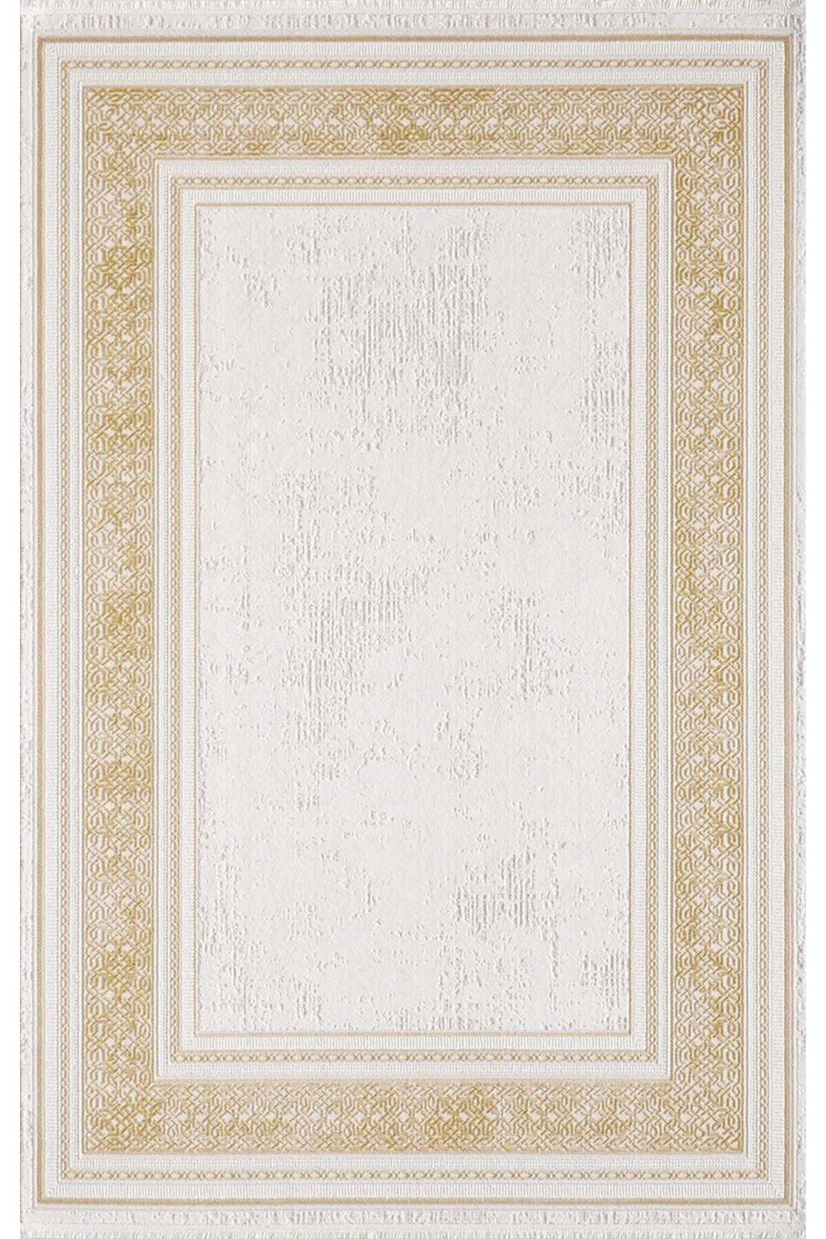 Special Series D28 02495C Cream Gold Special Size Modern Classic Living Room Rug 120x200 cm