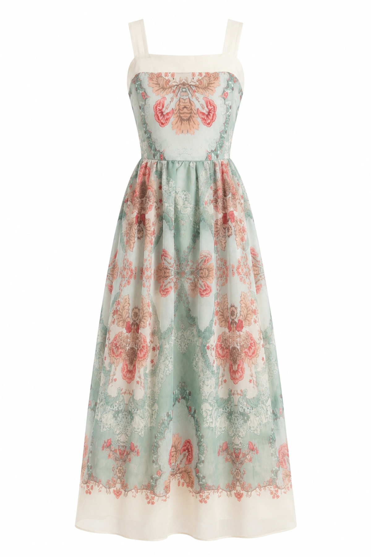 HAZELANNA Patterned Water Green Dress