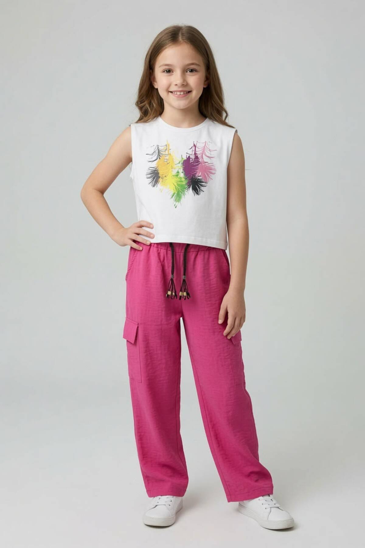 Kids Club Feather-Detail Girls' Set