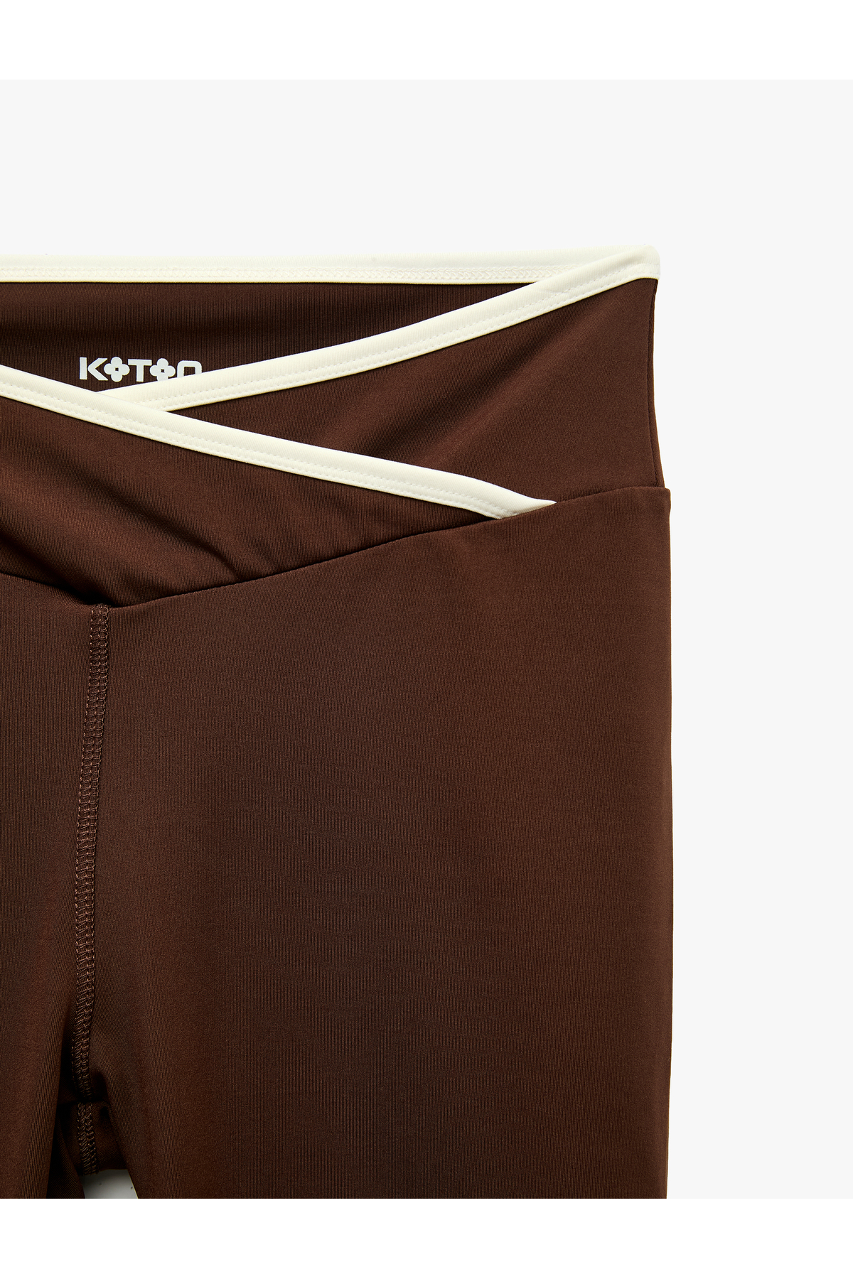 Koton Yüksek Bel Kemer Detaylı Slim Fit Spor Tayt görsel 3
