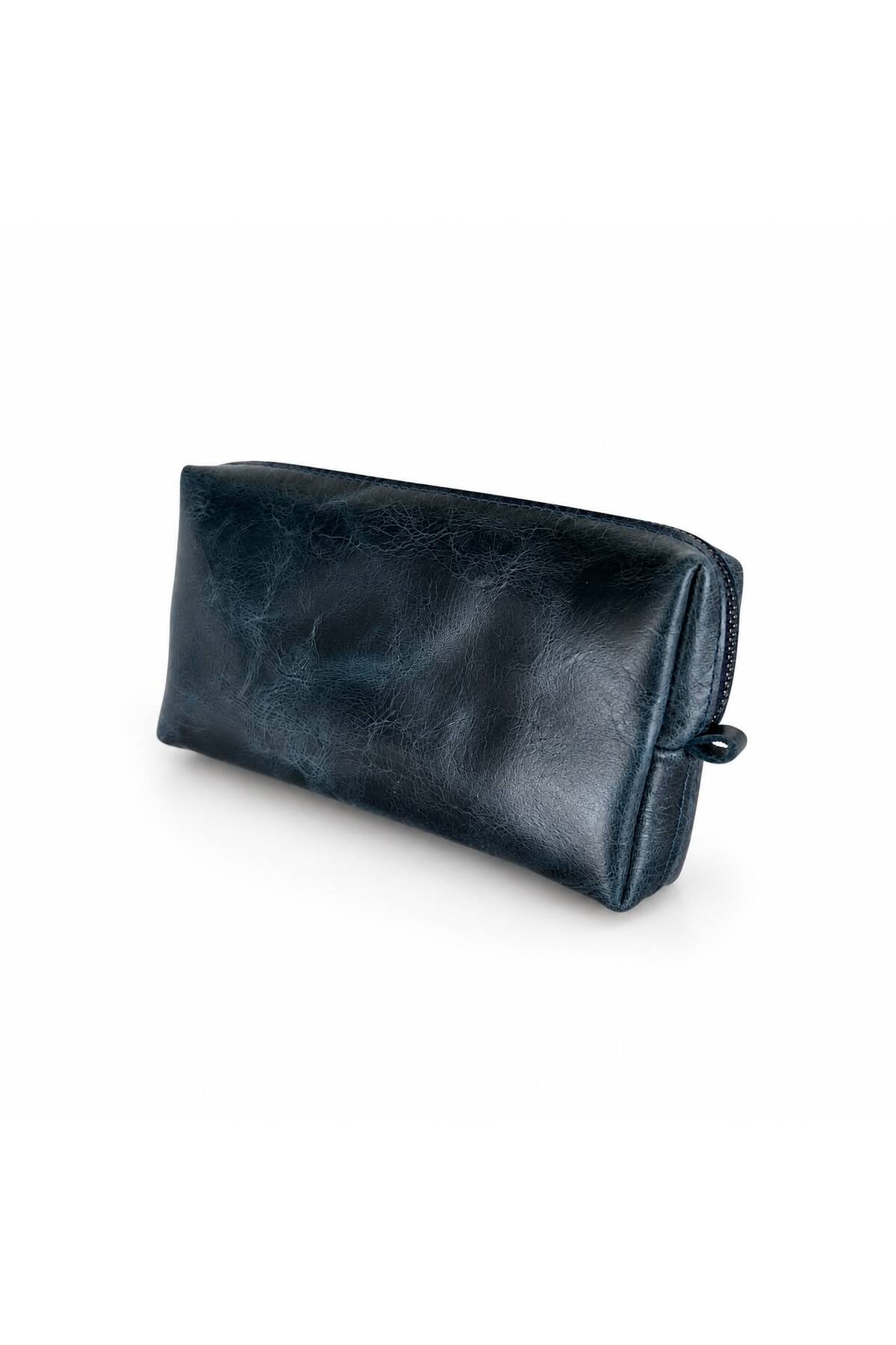 ÖzkanAccessory Capella Hakiki Deri Lacivert Unisex El Çantası görsel 5