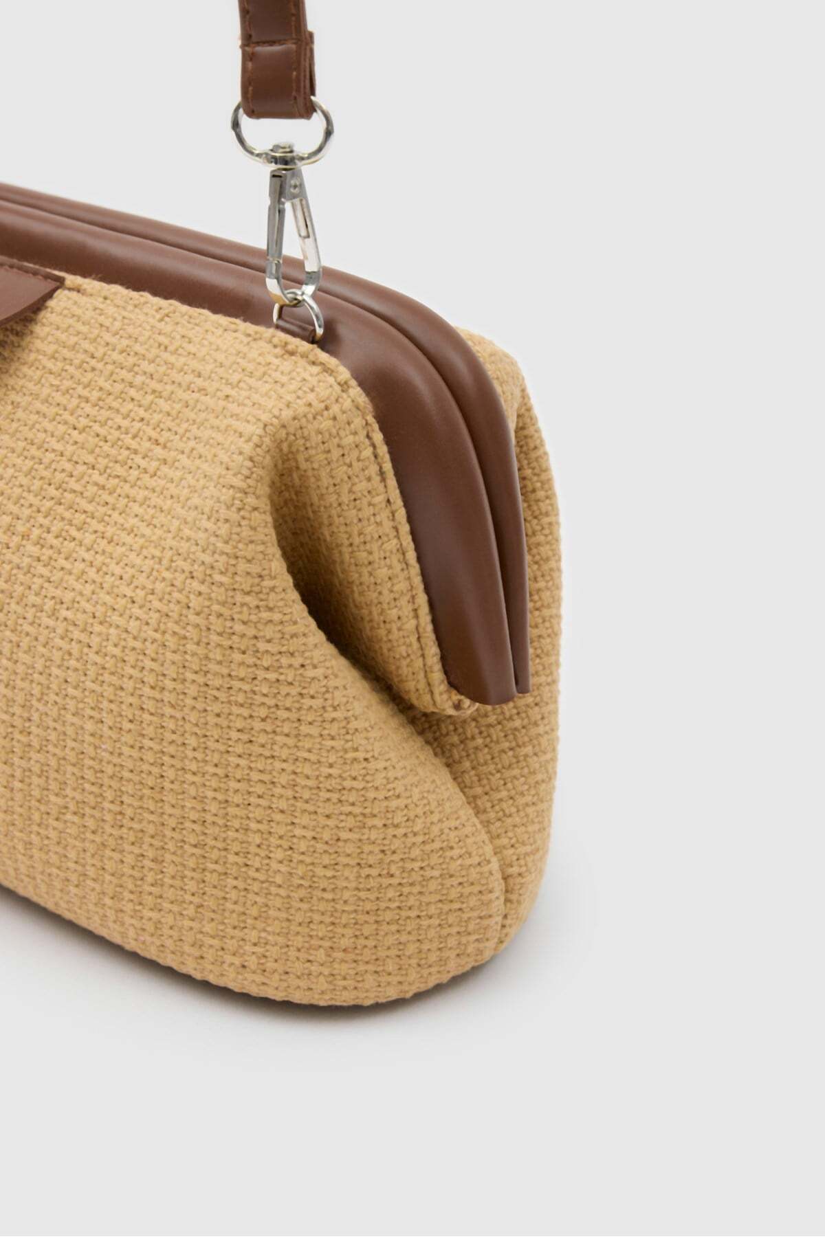Shule Bags Cois Naturel Burslu Çapraz Çanta Taba görsel 4