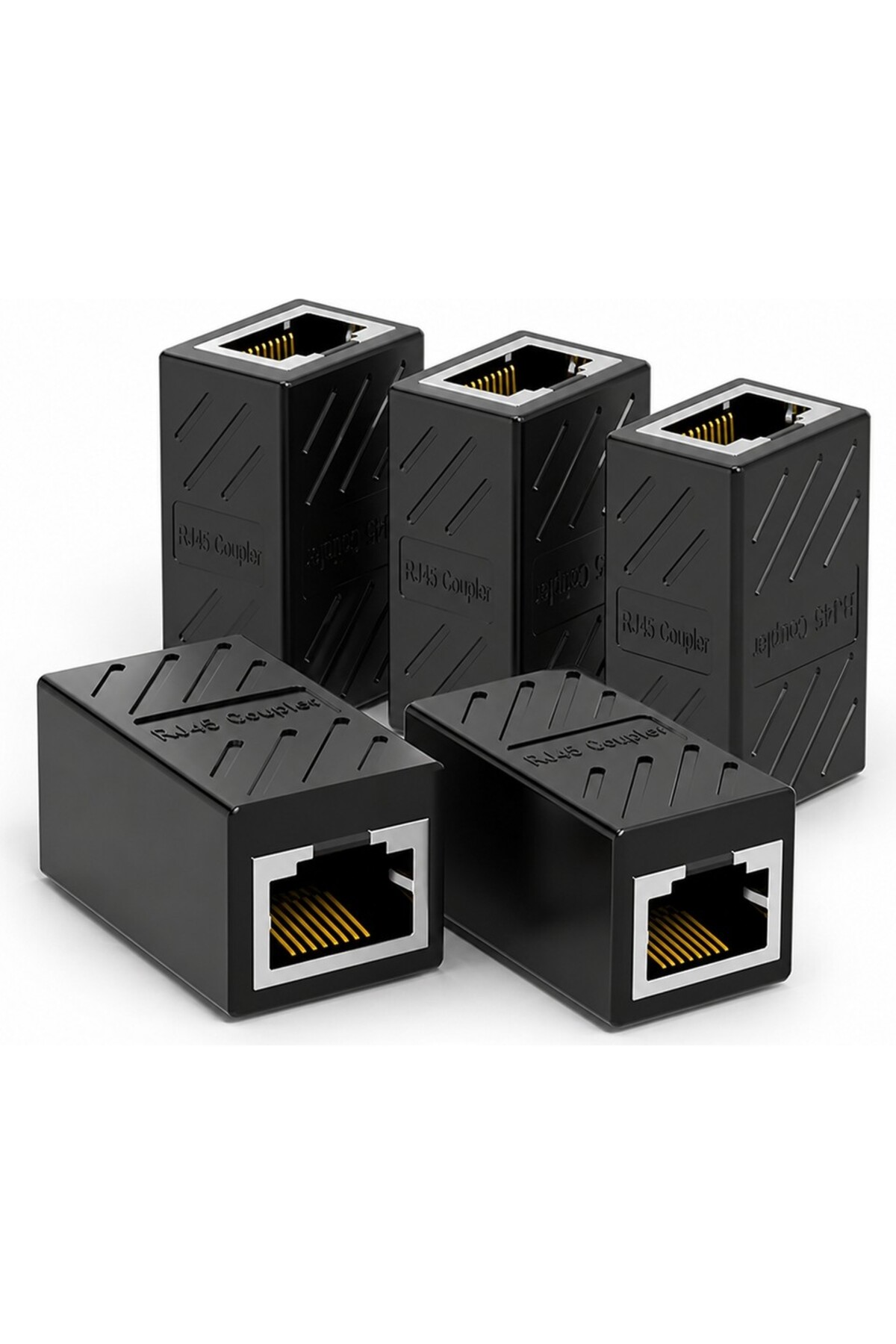 5 Adet Gigabit Destekli Rj45 Dişi Dişi Cat5e/cat6/7/8 Ethernet Internet Lan Ağı Birleştirici Ara Aparatı 5x 1 Gb Destekli Süper Hızlı Ara Uzatma Converteri