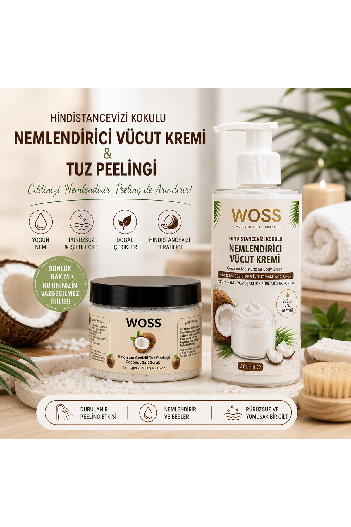 Woss HİNDİSTANCEVİZİ KOKULU VÜCUT BAKIM SETİ — WHO1010