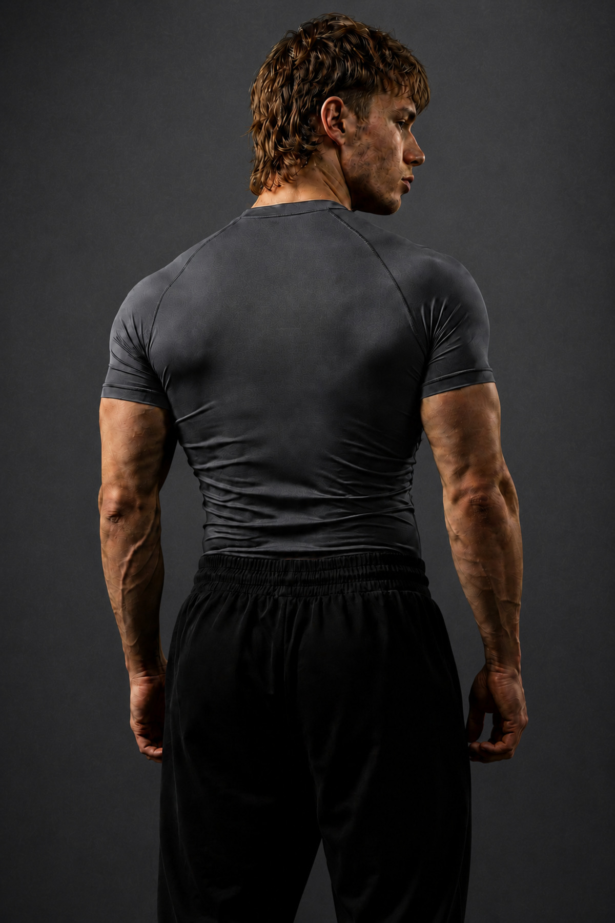 Raw Limits Basic Erkek Kısa Kollu Compression T-Shirt Dar Kesim Fitness Gym Antrenman Tişörtü görsel 2