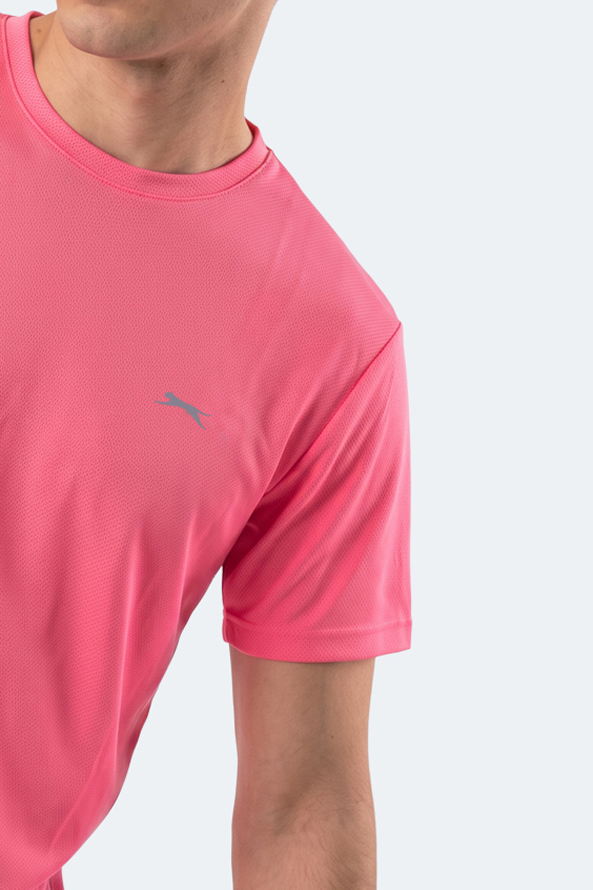 Slazenger HAUNTED I Erkek Neon Pembe Tişört görsel 2