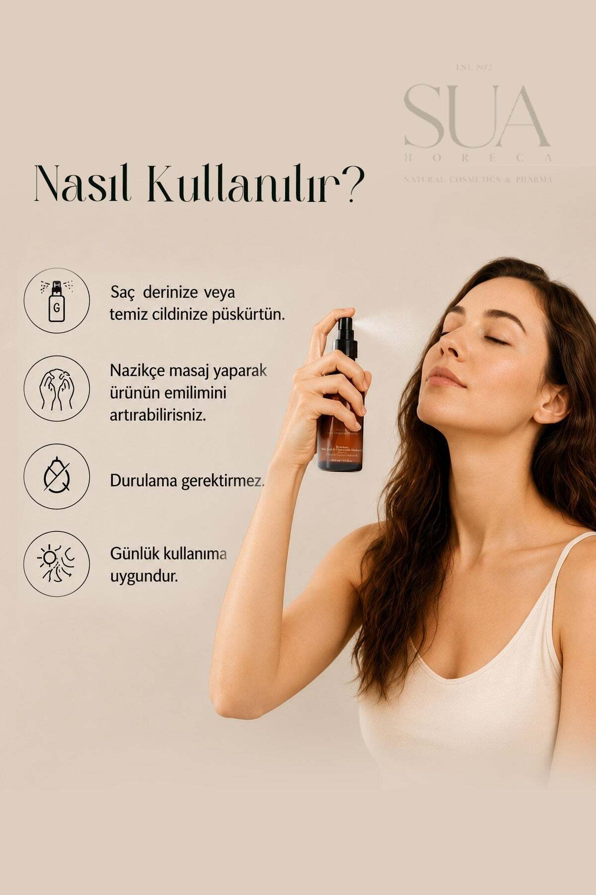 Fiore Trinità Biberiye Papatya Defne Hidrosolü Yüz Toniği ve Saç Spreyi 100 ml — SADE666 — تصویر 5 از 7