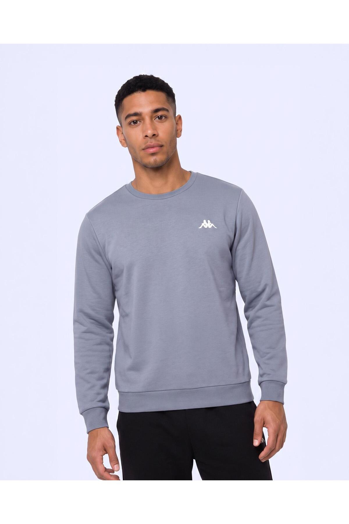 Kappa Tanner Erkek Gri Regular Sweatshirt görsel 2