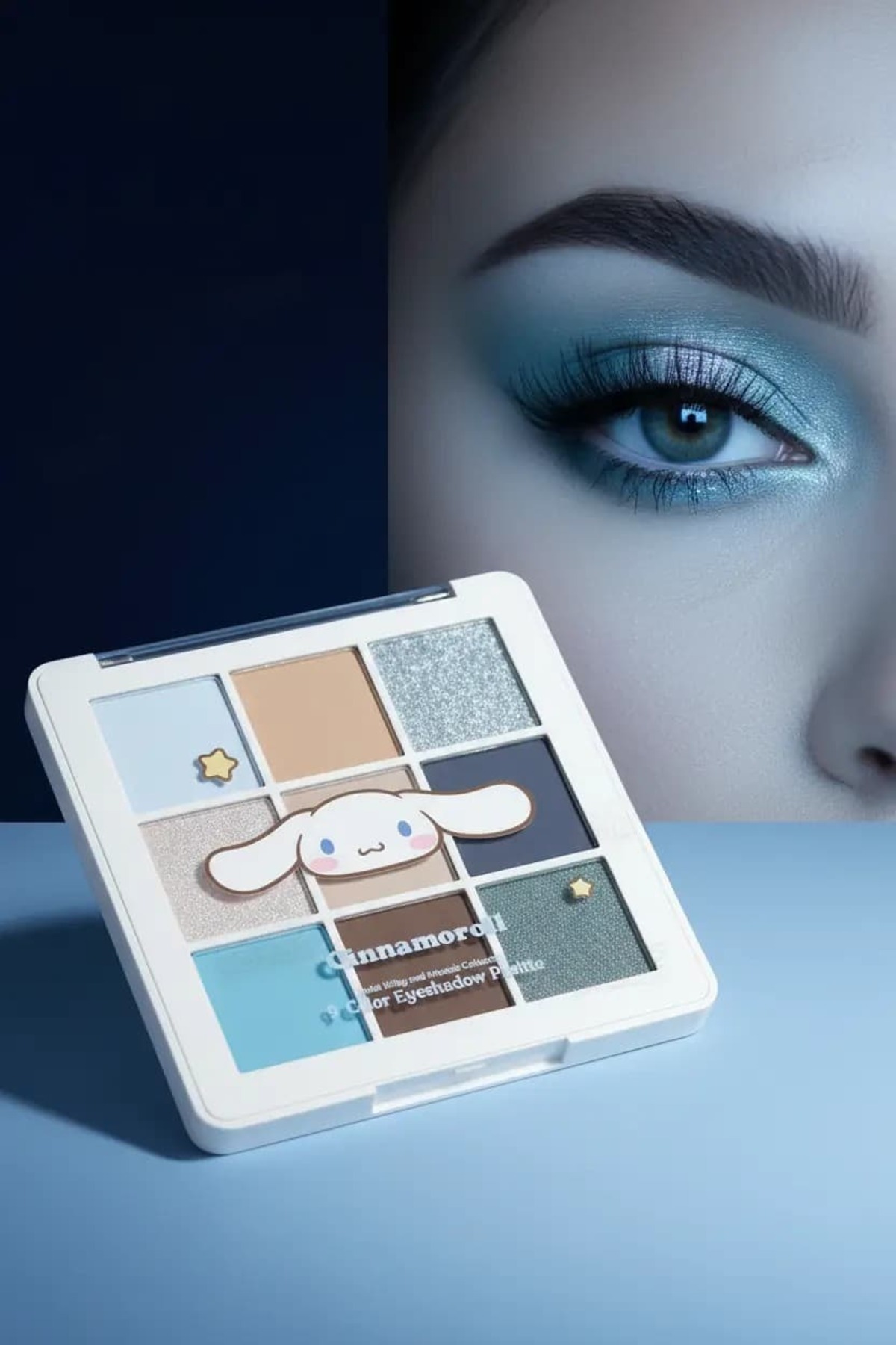 لایسنس Cinnamoroll 9-Color Eyeshadow Palette 03 Blue – Easy Blending Texture — رنگارنگ 2022845310104 — تصویر 4 از 5