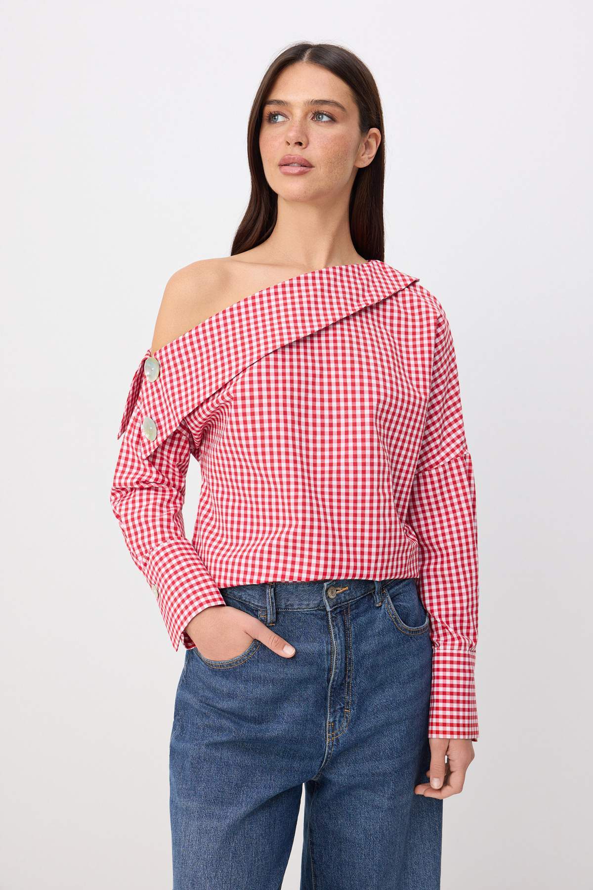 Trendyolmilla Kırmızı-Çok Renkli Dokuma Alt&Üst Bluz TWOSS26BZ00666