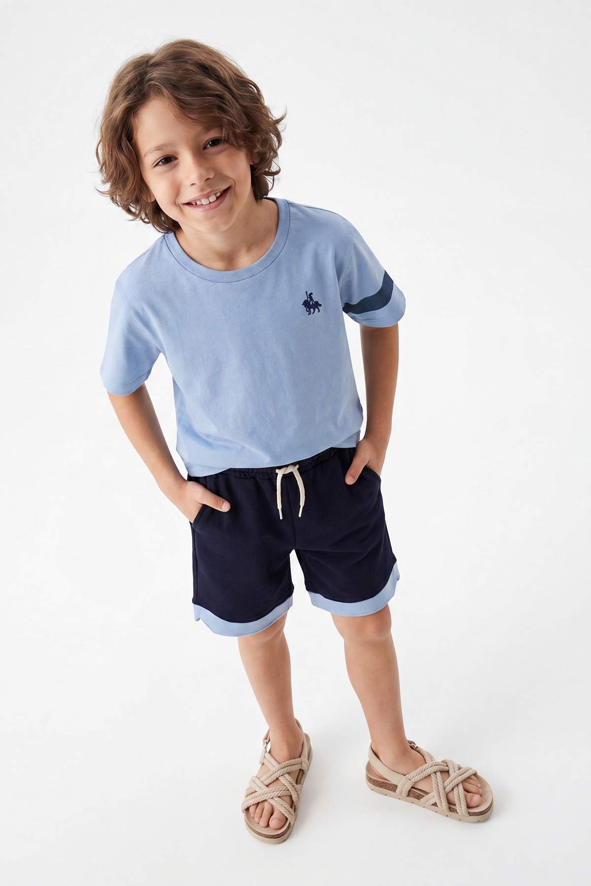 Trendyolmilla Kids Mavi Erkek Çocuk Düz Örme Alt - Üst Takım TKDSS26AU00137