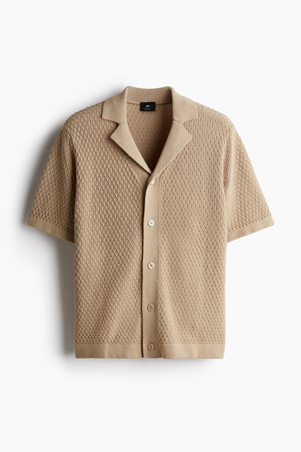 پیراهن یقه بافتنی مردانه سایز معمولی اچ اند ام پیراهن H&M