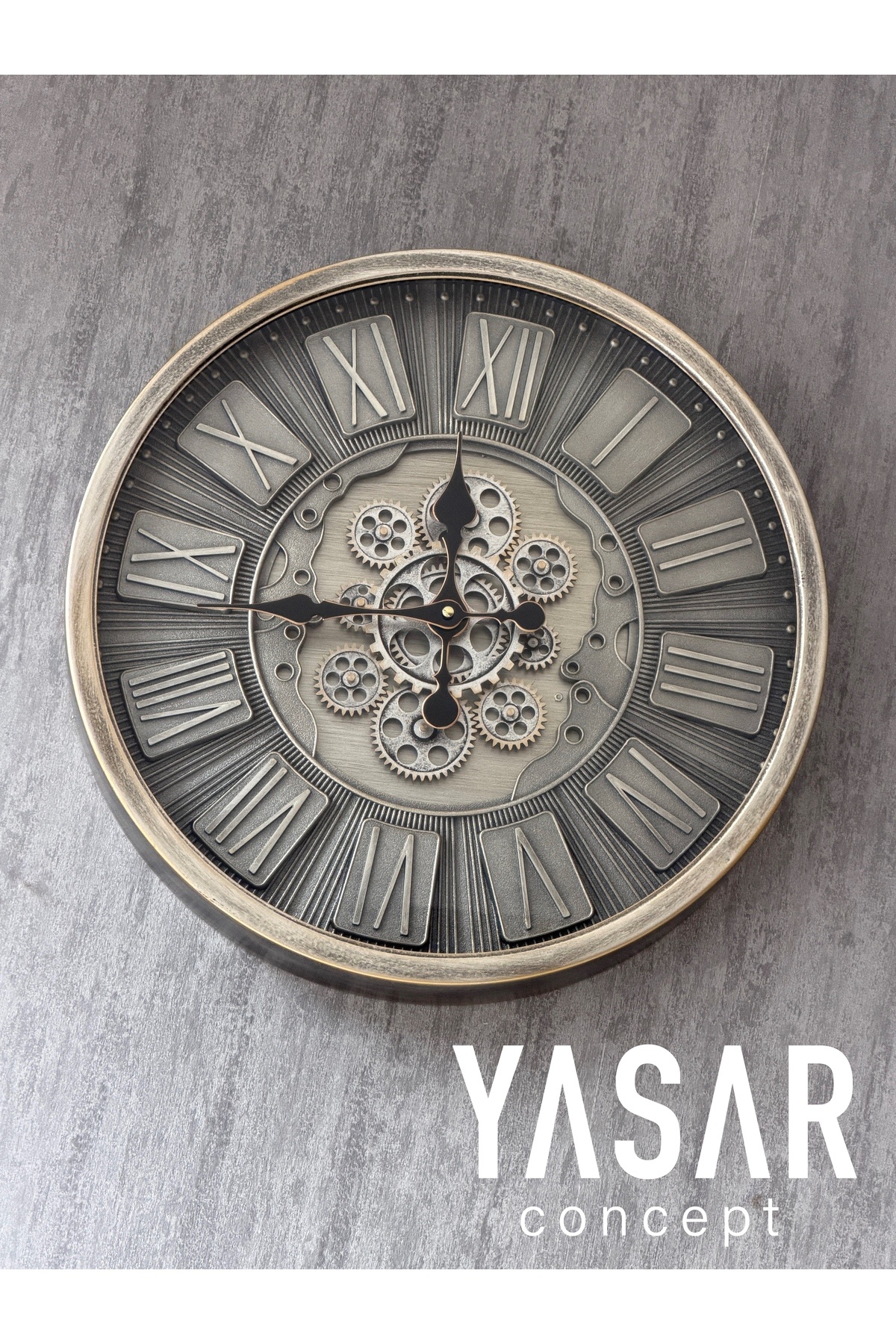 YASAR CONCEPT Cogentis Metal Çarklı Duvar Saati 46 Cm - Fiyatı