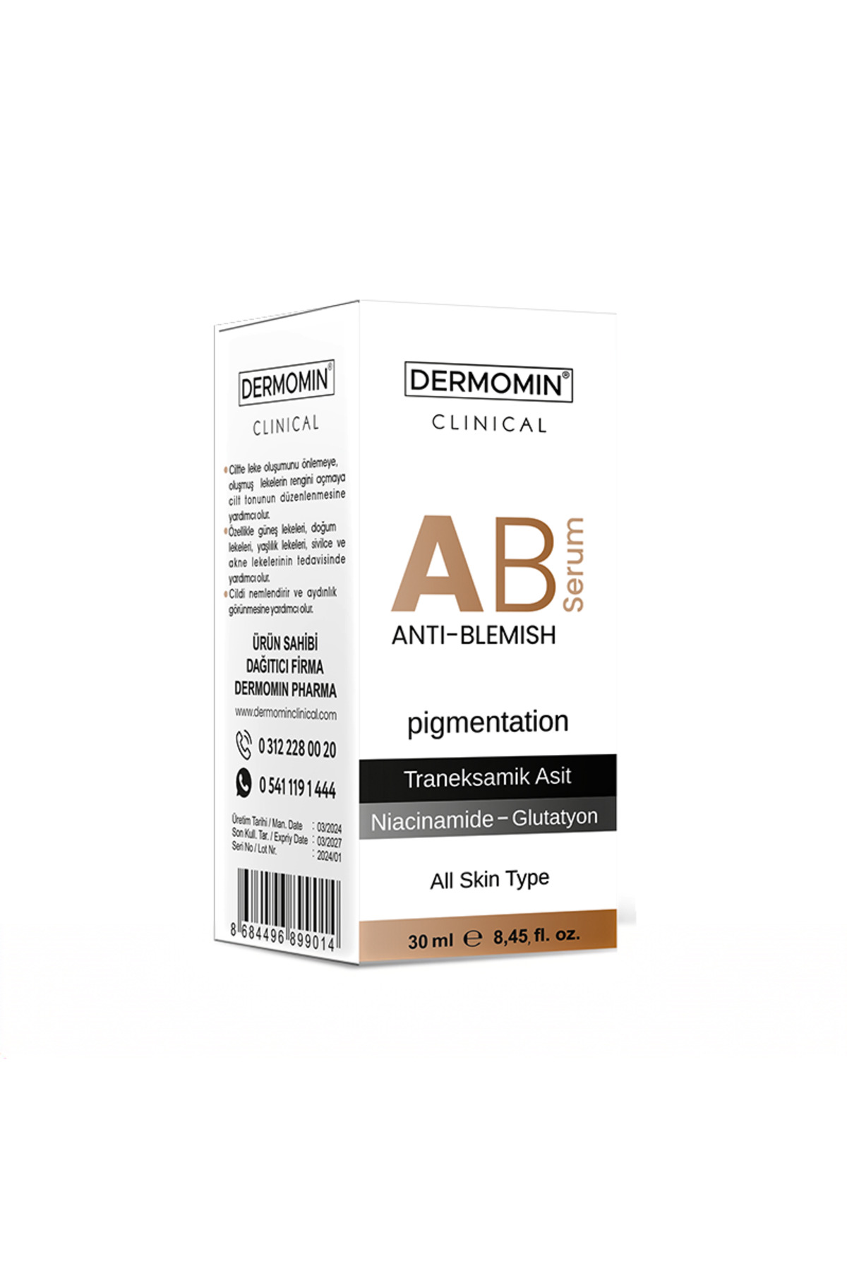 Leke Karşıtı Cilt Serumu 30 ml Collogen, Vitamin C, Niacinamide, Glutatyon — DLKS — تصویر 3 از 4