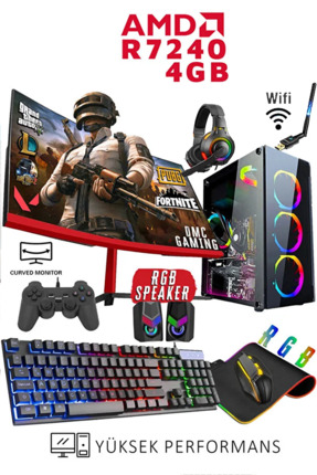 DMC N87x (PUBG,GTA 5) I7-2600,16GB,500GB HDD,256GB SSD,4GB R7240 Gddr5,24''oy...
