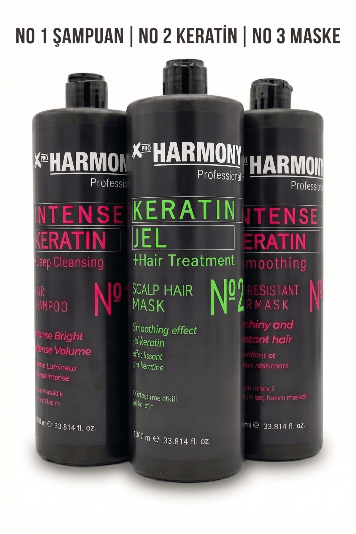 X Pro Harmony X-Pro Harmony 3'lü Keratin Uygulama Seti 1000 ml