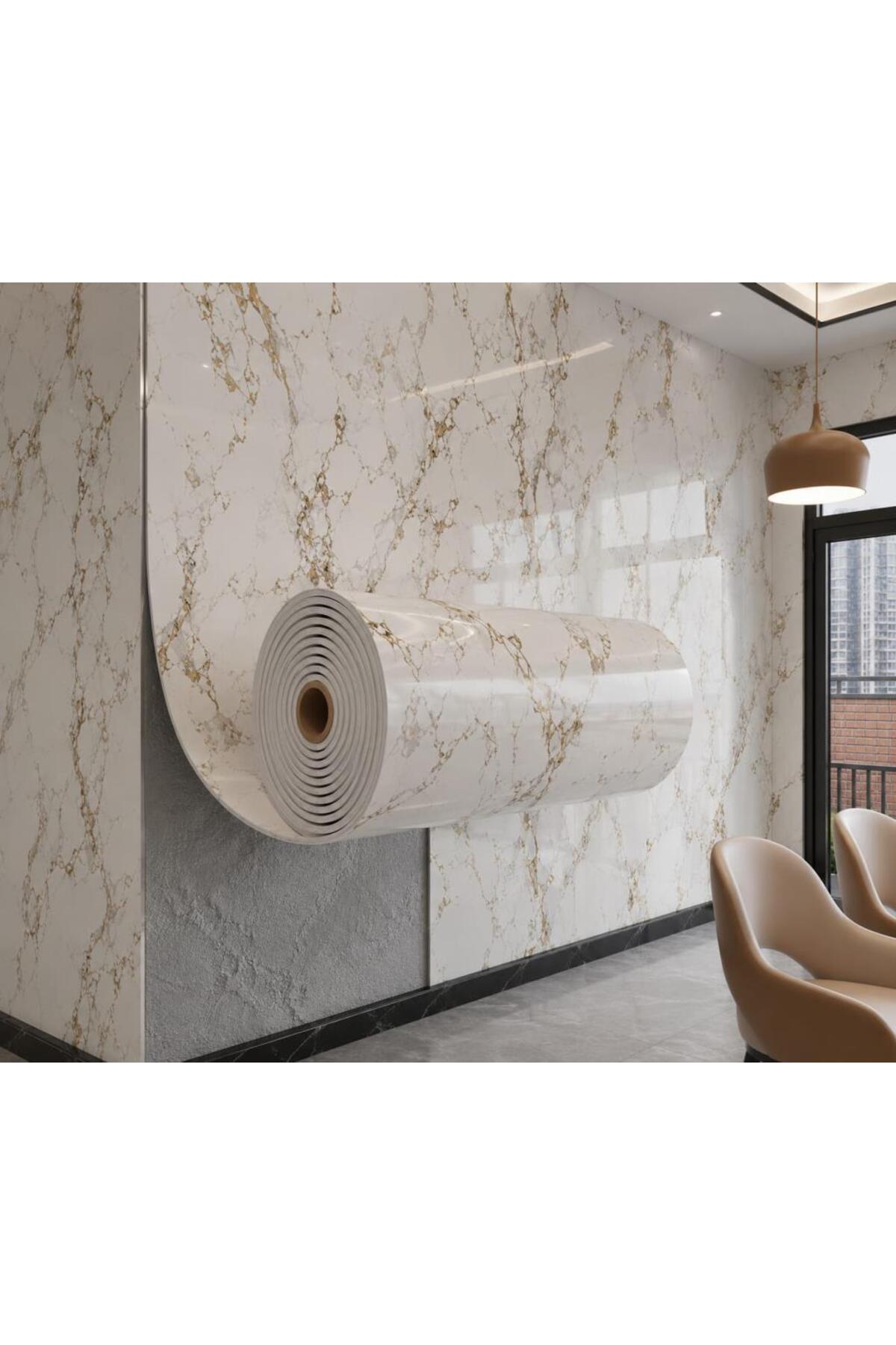60cm x 3 Meters One Piece Adhesive Roll Marble Pattern Wall Panel Paper Wipeable CF-1001-NEXO