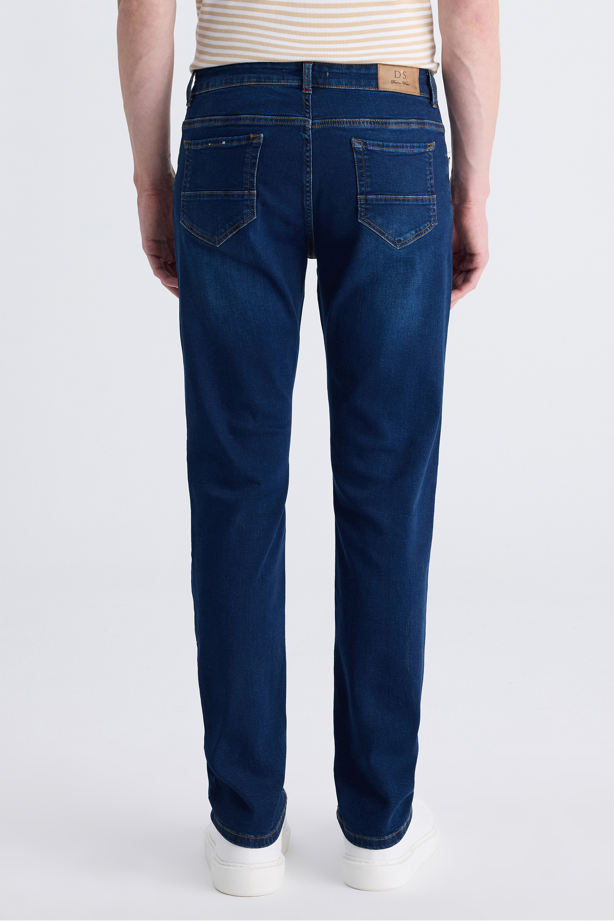 D'S Damat Ds Damat Slim Fit İndigo Pamuklu Denim Pantolon görsel 3