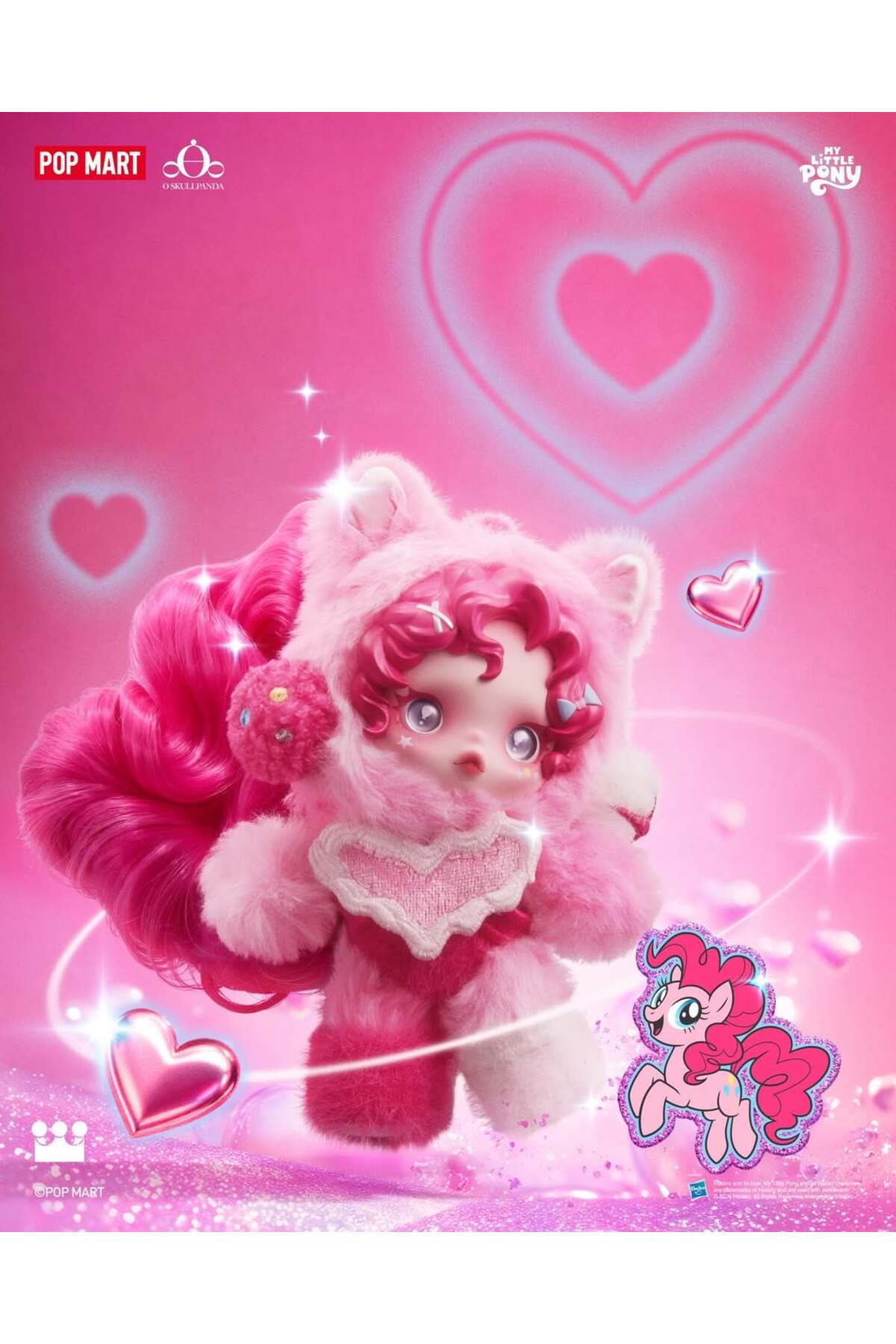 HEDİYEVİM SKULLPANDA x My Little Pony Serisi Peluş Oyuncak Charm