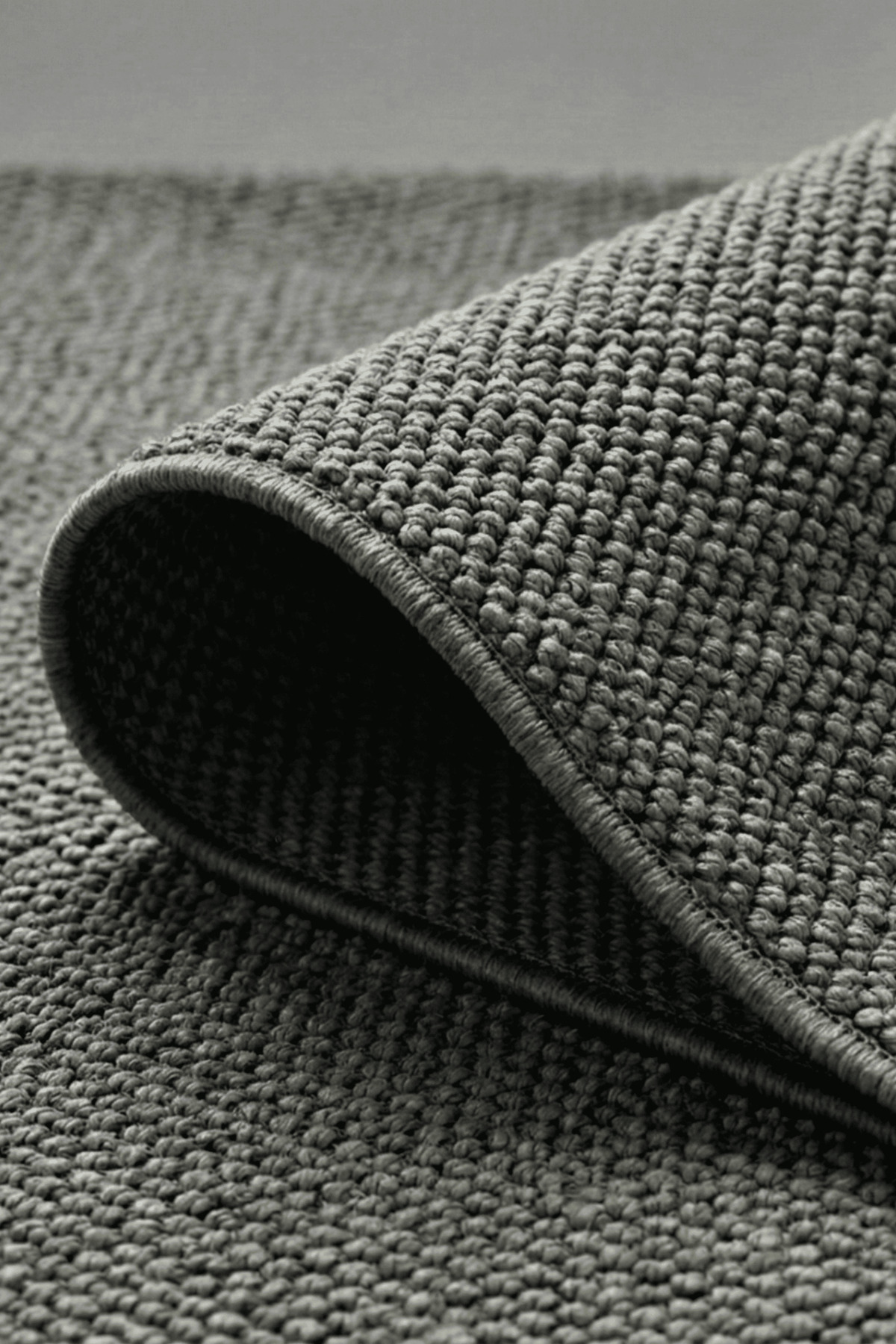 Modern Patterned Gray Sisal Soft Jute Carpet Living Room Rug Living Room Carpet Anti-Allergic Stain