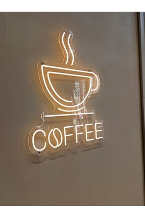 Poznan Lighting Coffee Neon Tabela Işıklı Dekor – Cafe, Mutfak ve Kahve Köşes...