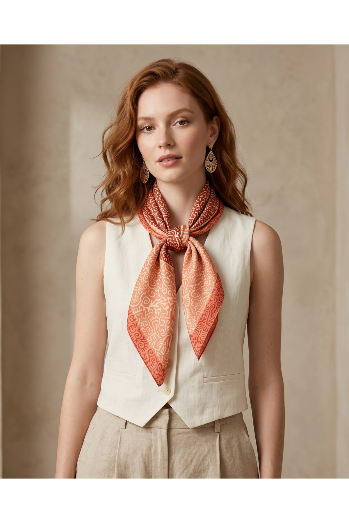 tuaipek Solis Desen 70*70cm Bandana/Fular görsel 2