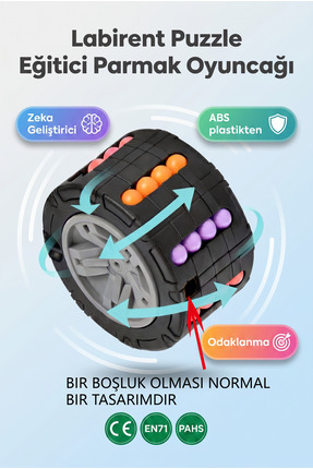 BBSKY Eğitici Sihirli Fasulye Zeka Oyuncağı - Odaklanma Artırıcı Dönen Puzzle...