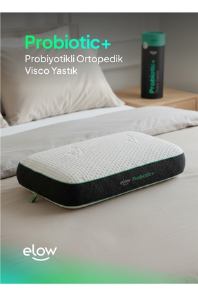 Elow Probiotic+ Flat Visco Ortopedik Yastık, 60x40x12