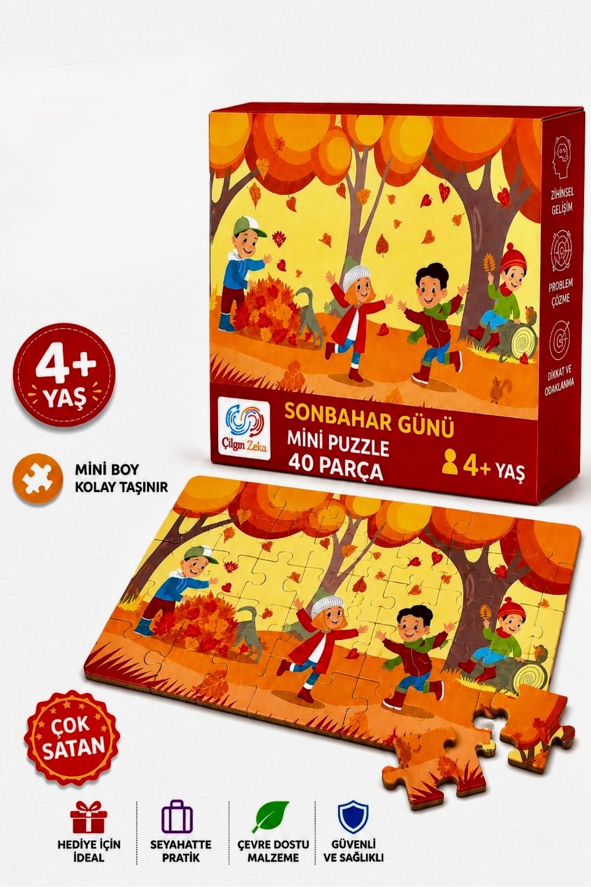 Autumn Day Mini Puzzle 40 Pieces 3-7 Years Kids Puzzle