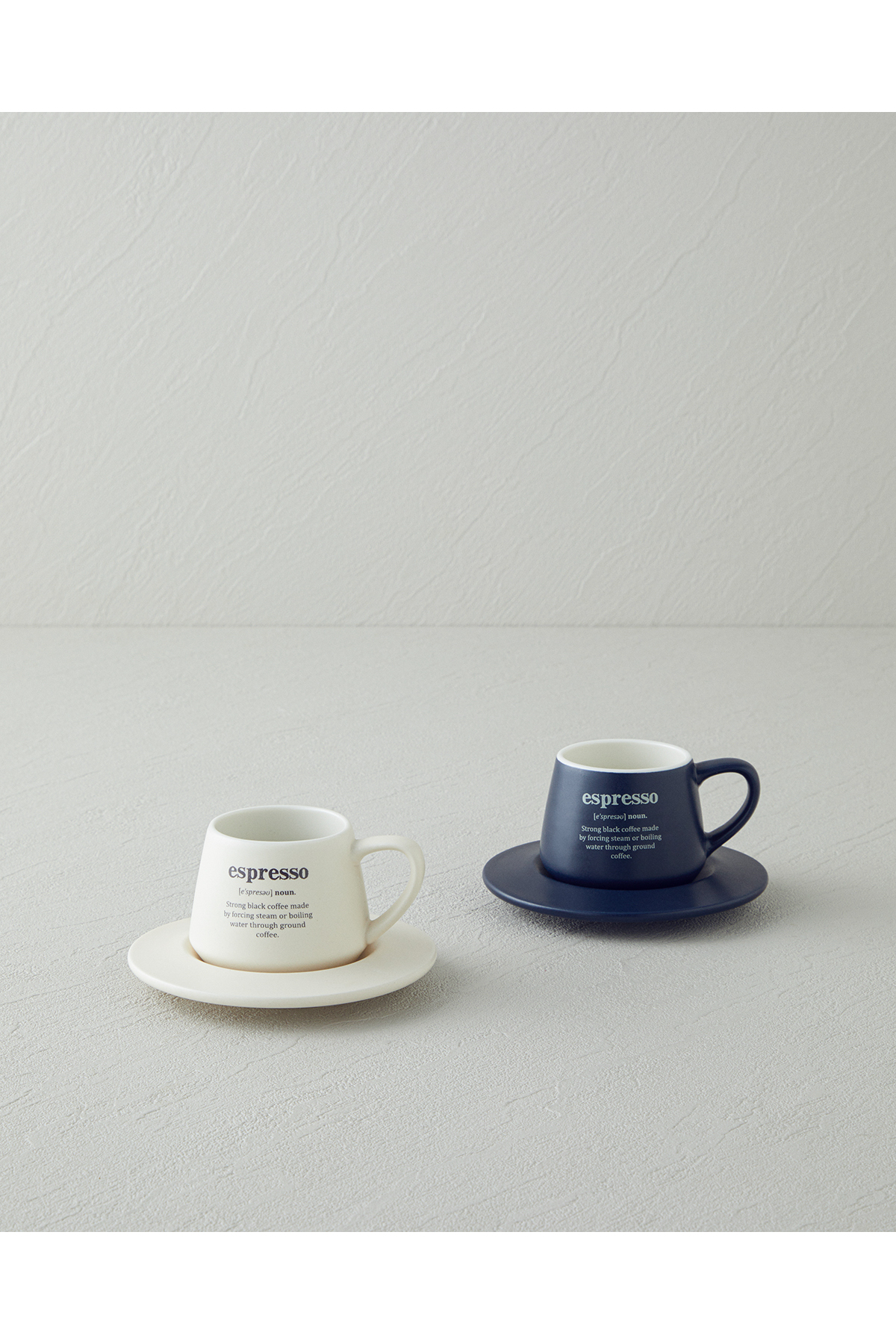 Phoebe New Bone China 4 Parça 2 Kişilik Kahve Fincan Takımı 90 ml Lacivert - Krem