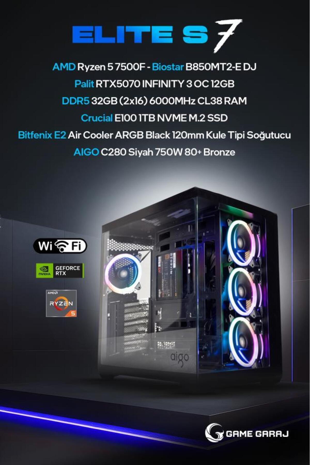 PALIT RTX5070 Infinity 3 12GB GDDR7 192Bit Bilgisayar Modelleri