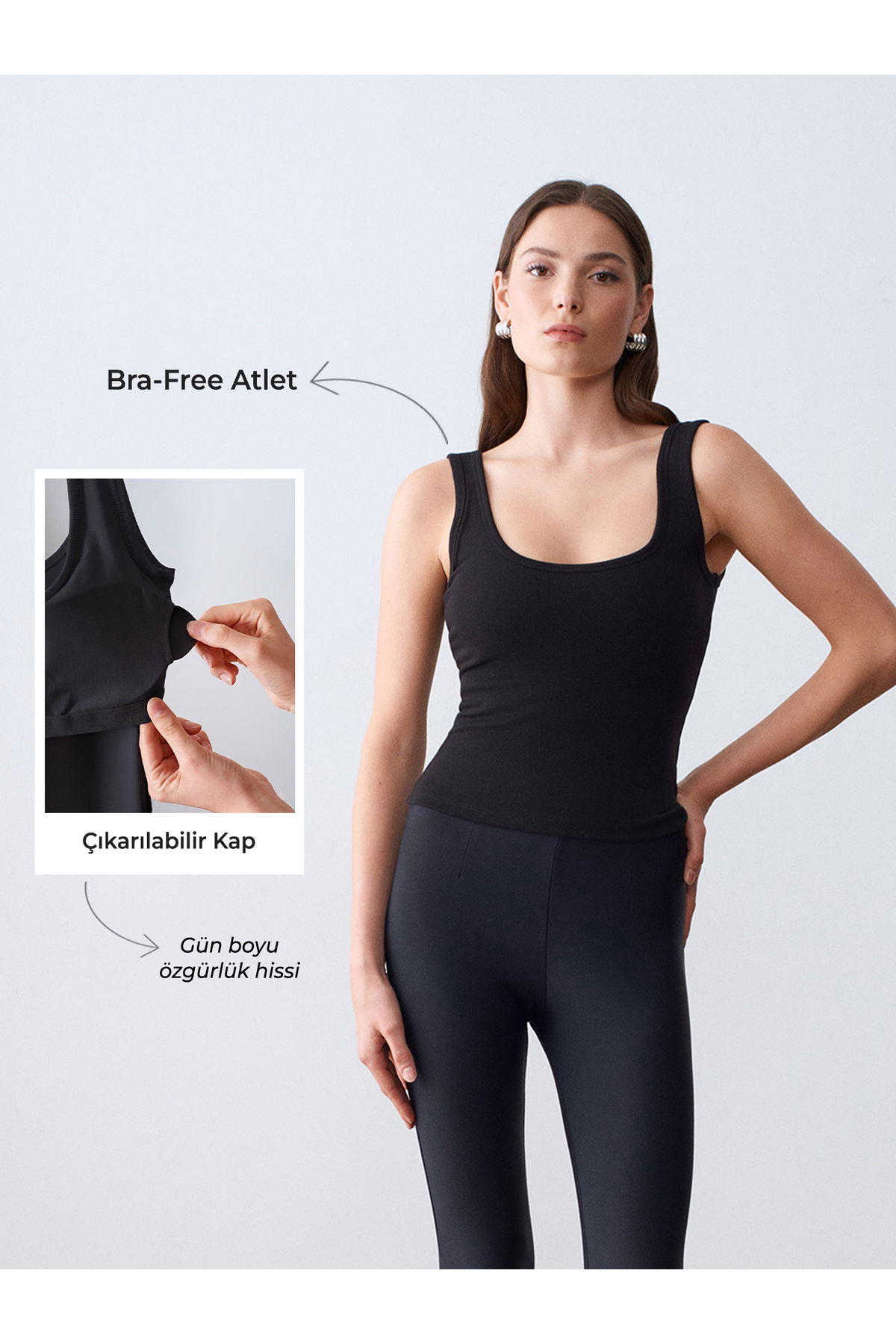 32807 BRA-FREE Singlet-Black